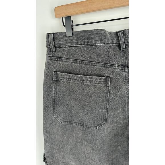 XXIII Twenty Three Kiran Cargo Jeans Washed Grey Mens 34x31 New Baggy 90s - Picture 11 of 13